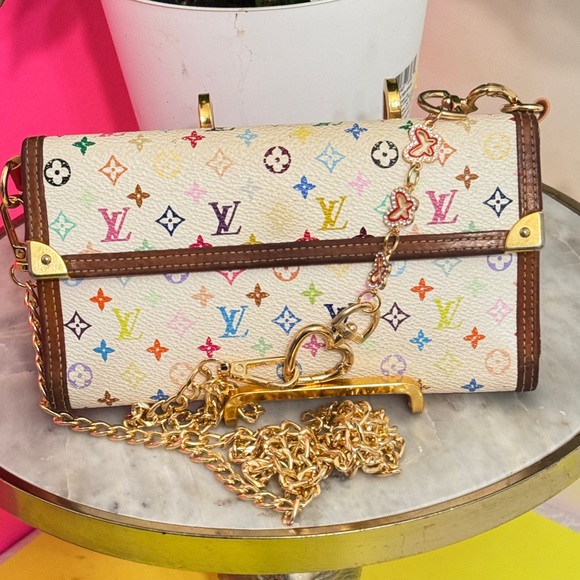 Louis Vuitton Handbags - Louis Vuitton Colorful Monogram Clutch with Gold Chain